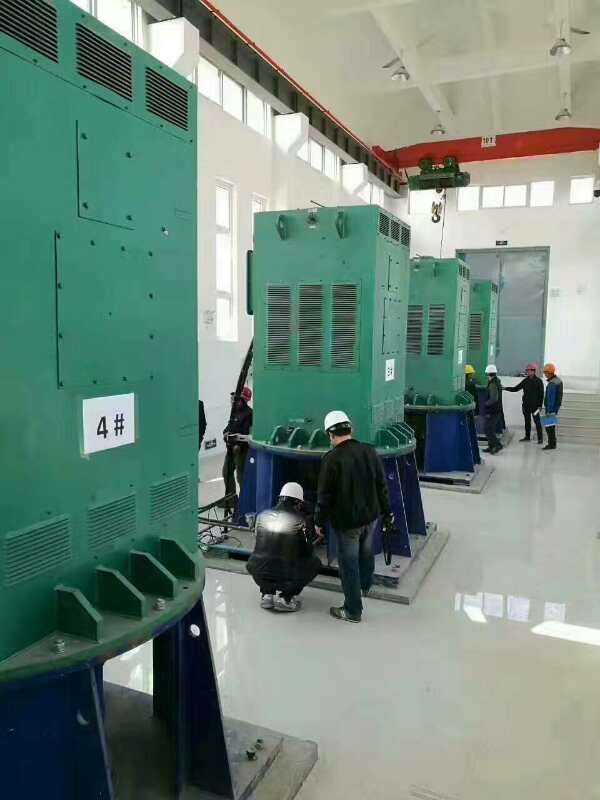 YKS4504-4某污水处理厂使用我厂的立式高压电机安装现场